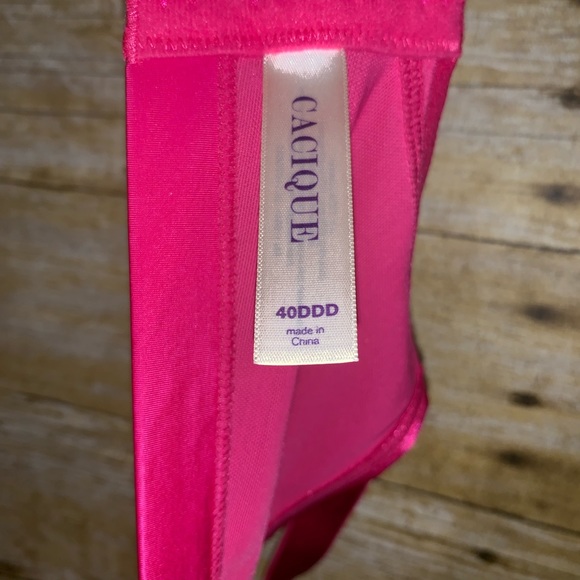 Cacique 40 DDD pink and black bra - Picture 7 of 7
